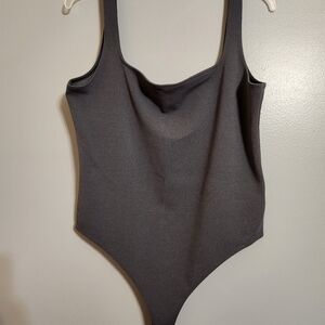 Gray Tank Top Bodysuit